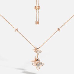 APM Monaco Double Météorites Rose Gold Adjustable Necklace
